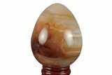 Colorful, Polished Carnelian Agate Egg - Madagascar #219049-1